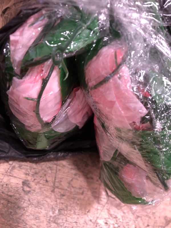 Photo 1 of 10PCS Fake Rose Garland, 7.5Ft Artificial Vines Flowers Hanging Rose Vine forfor Table Wedding Backdrop Arch Wall Party Mantle Festival Decor (Pink)
