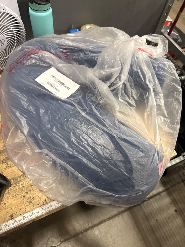 Photo 1 of 1 MIDDLE ONE Body Pillow for Adults, Bolster Pillow with Removable Velvet Cover, Long Round Cervical Roll Pillow, 47" x 7.87", Blue