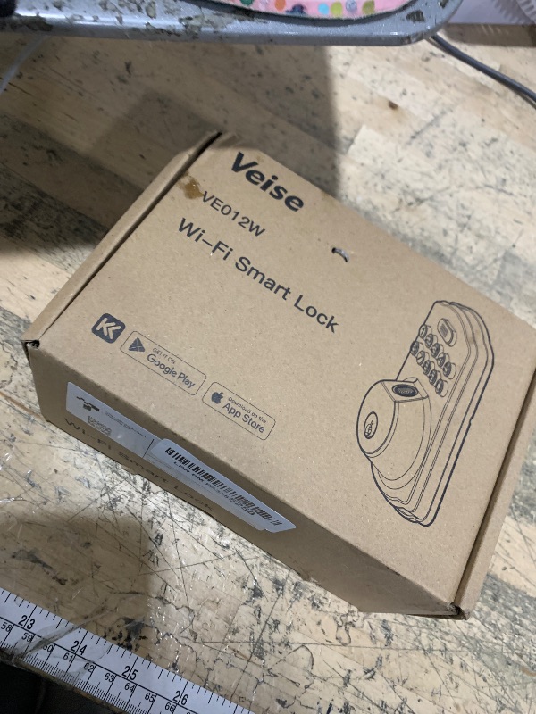 Photo 1 of *****MISSING KEYS**** Veise VE012W Built-in WiFi Fingerprint Smart Lock, App Remote Control, No Hub Needed, Keyless Entry, Front Door Smart Deadbolt, Digital Keypad, Auto Lock, IP55 Waterproof, BHMA Grade 3, Matte Black