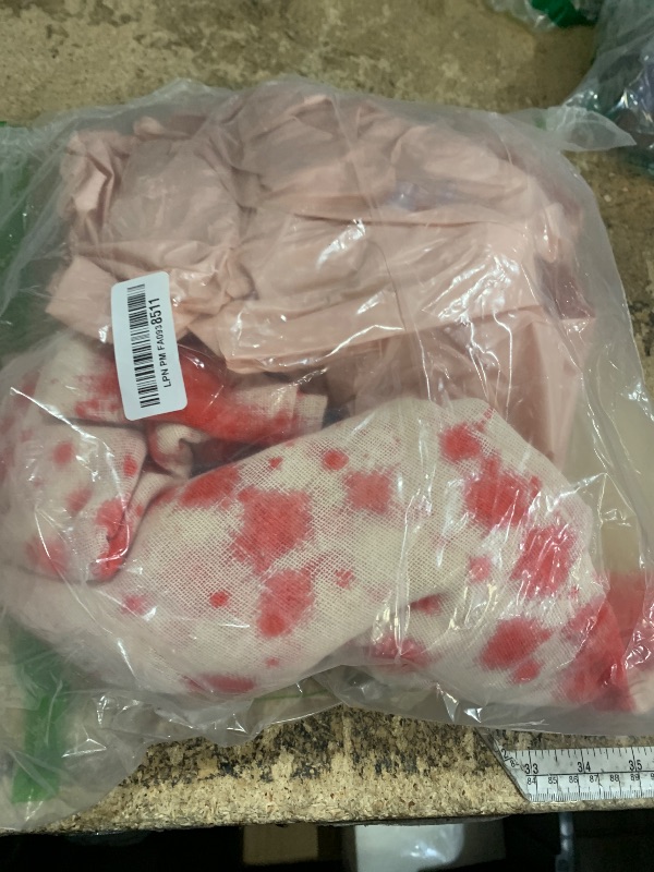 Photo 1 of JOYIN 5 Ft Halloween Scary Decorations, Inflatable Body Covered Show feet, Outdoor Haunted House Corpse Decor Prop for Crime Scene Party Lawn Yard