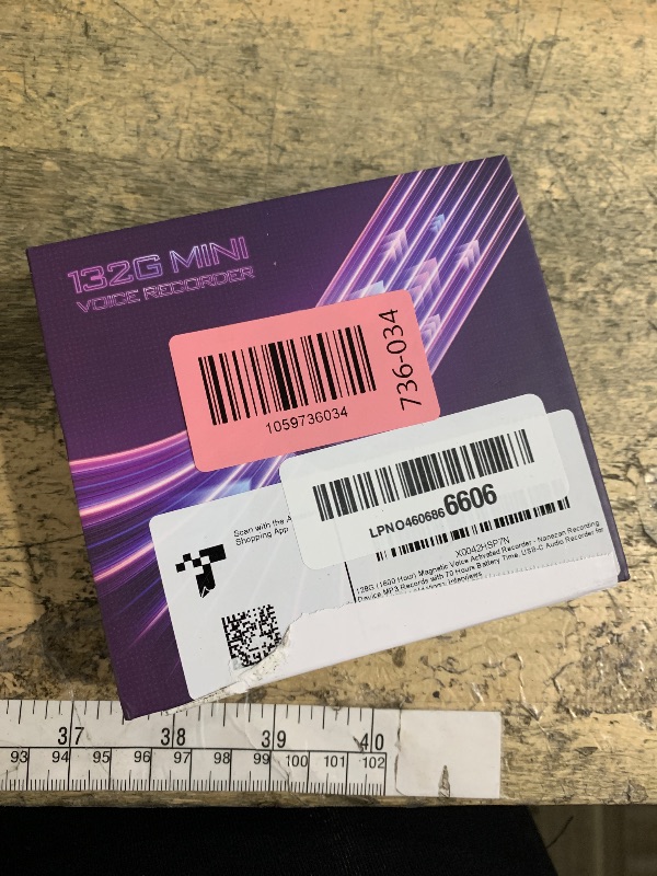 Photo 1 of *PARTS ONLY *
128G (1600 Hour) Magnetic Voice Activated Recorder - Nanezan Recording Device MP3 Records with 70 Hours Battery Time, USB-C Audio Recorder for Work, Lectures, Meetings, Interviews