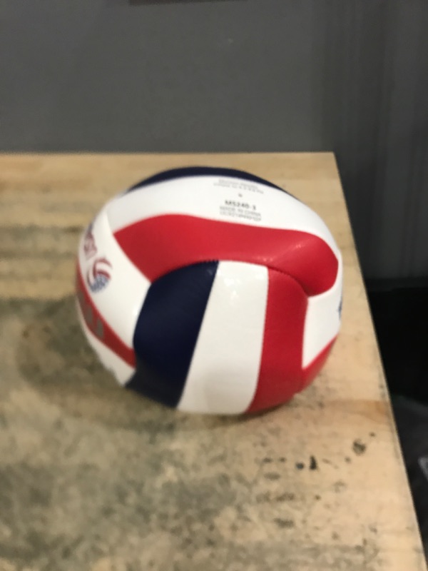 Photo 1 of *FLAT* Molten MS240-3 Light Touch Volleyball, Red/White/Blue