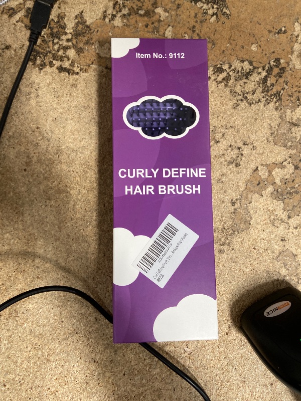 Photo 1 of ***MISSING SMALLER BRUSH & COMBS*** Curl Defining Brush, Vented Curly Hair Brush for Effortlessly Detangling Shaping and Defining Women's Men's Curls on All Wet or Dry Hair Types, Reduces Frizz (Purple)