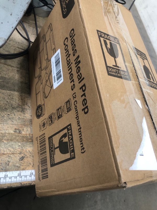 Photo 1 of [5-Pack,36 Oz]Glass Meal Prep Containers 2 Compartments Portion Control with Upgraded Snap Locking Lids Glass Food Storage Containers, Microwave, Oven, Freezer and Dishwasher (4.5 Cups)