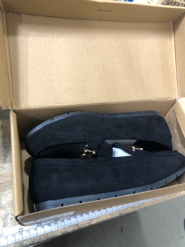 Photo 1 of ***SEE NOTES** Cvistpieo Loafers for Women Business Casual Shoes Comfortable & Lightweight Penny Loafers Slip On Work Flats Suede Black Size 7.5 Wide Width