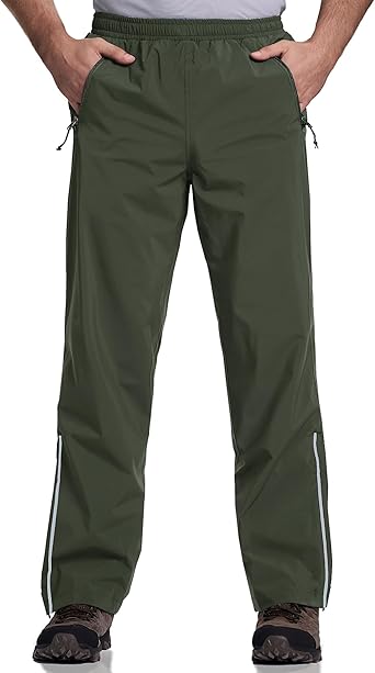 Photo 1 of  Men's Rain Pants Waterproof, Windproof Lightweight Outdoor Rain Over Pants for Fishing Golf Work Hiking