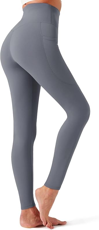 Photo 1 of Leggings for Women High Waisted Yoga Pants Tummy Control Workout Athletic Leggings with Pockets M
