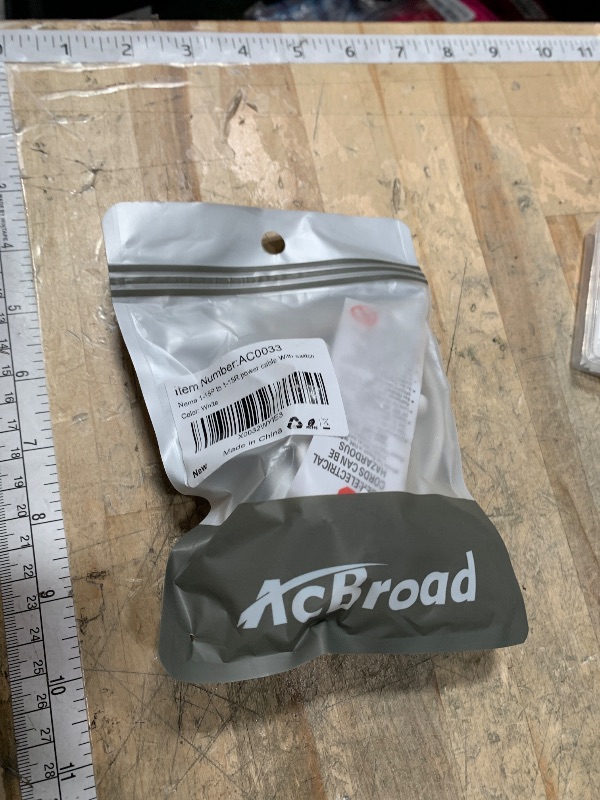 Photo 1 of 0.6Meter On Off Switch Extension Cord,2-Prong/2 Outlet Polarized Extension Cord with Switch 12A/125V for Your Chargers/Lamp/Power Adapters etc, 16AWG Cord,White,AC0033