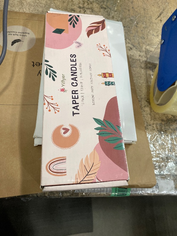 Photo 1 of 10 Inch Light-Mocha Taper Candles for Home Decoration, 10 Pack Unscented Candlesticks for Dinner Wedding Party, Smokeless and Dripless Candle Sticks