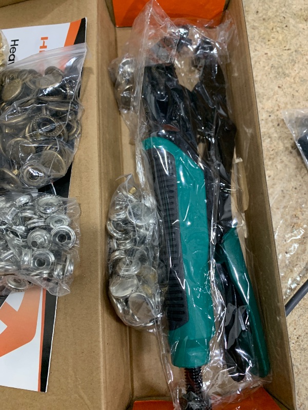 Photo 1 of ***HAS ISSUES WITH TOOL FULLY SETTING SNAPS IN PLACE**** Heavy Duty Snap Fastener Tool, Snap Setter Tool with 100 Sets 4 Color Boat Cover Snaps, Snap Repair Kit, Repairing Boat Covers, Canvas, Fabric, Tarps