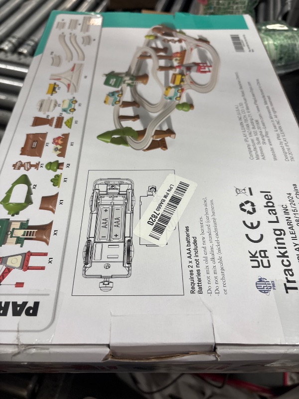 Photo 1 of ** FOR PARTS ** iPlay, iLearn 62PCS Kids Construction Track Toy Train Set, Electric Motorized Magnetic Truck Toy W/Tractor Crane, Forest Railway Engineering Building Playset, Birthday Gift 3 4 5 6 7 Boy Girl Toddler