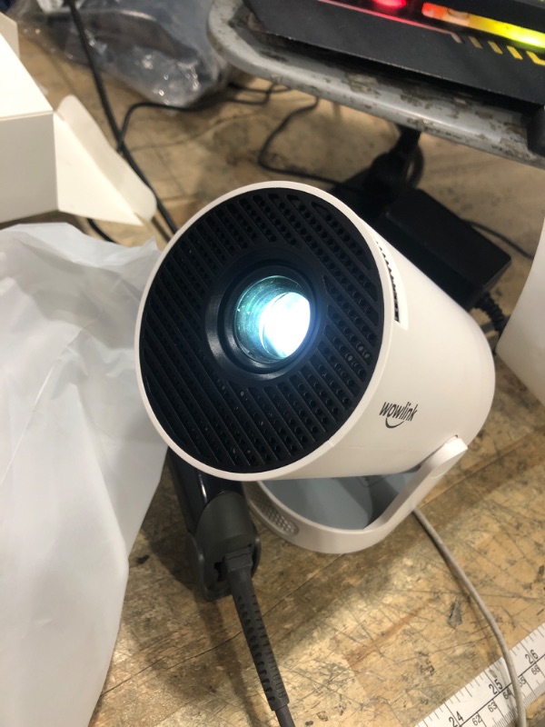Photo 1 of [Built-in Apps & 2025 Upgraded] Mini Projector with WiFi 6 and Bluetooth 5.4 Support 4K 1080P Auto Keystone 180° Rotatable Projector Portable Compatibile with HDMI/TV Stick/Memory Stick/Laptop, White