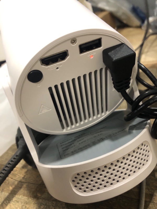 Photo 1 of [Built-in Apps & 2025 Upgraded] Mini Projector with WiFi 6 and Bluetooth 5.4 Support 4K 1080P Auto Keystone 180° Rotatable Projector Portable Compatibile with HDMI/TV Stick/Memory Stick/Laptop, White