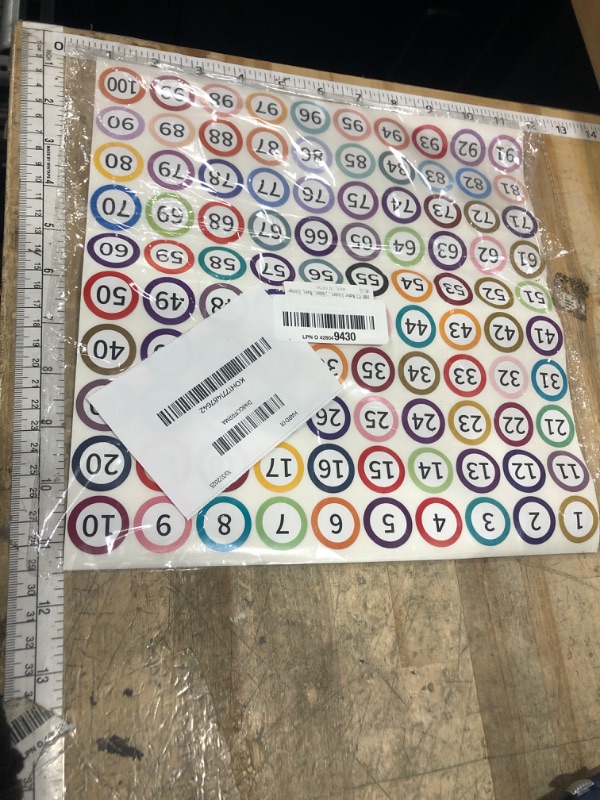 Photo 1 of 1 Inch Number Stickers for Classroom 1-30-100: 10 Sheets Round Dot Consecutive Number Labels Self-Adhesive Water/Tear Resistant Small Vinyl Number Stickers for Office, Classroom, Indoor, Box, Storage
