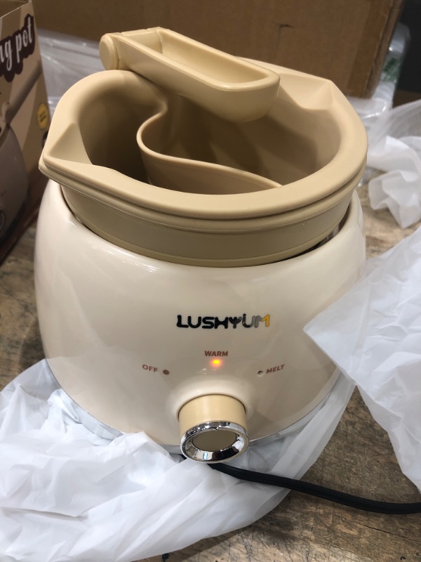 Photo 1 of ***POSSIBLY FOR PARTS/UNTESTED*** LUSHYUM Chocolate Melting Pot Candy Melts Melter with 2 Insert Pots and Spatula, 4 Cups Capacity Warmer Machine, Ideal Dipping Tool Kitchen Supplies for Making Cake Pop Covered Strawberries Fondue