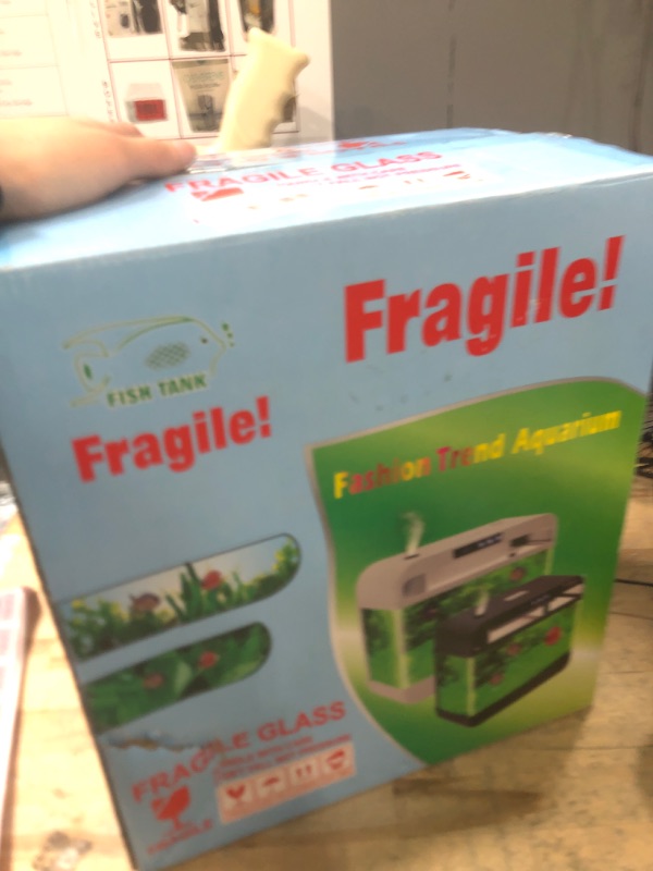 Photo 1 of **PARTS ONLY** Fish Tank 2.2 Gallon Fish Aquarium with Music Humidifier 7 Color Auto-Looping Light Adjustable Water Pump with Filtration & Aeration & Circulation, Temperature Display, Bottom Water Changer