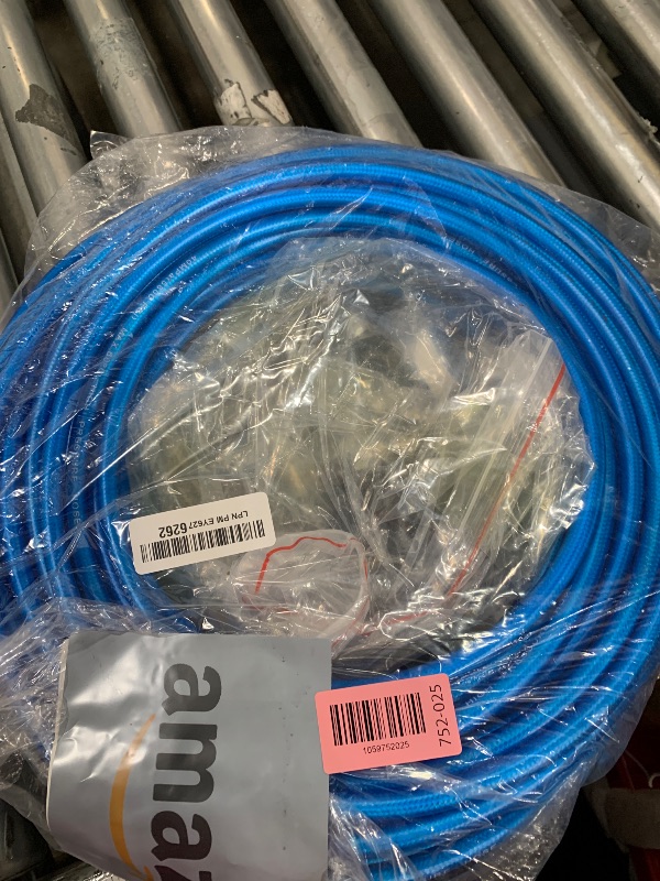 Photo 1 of 100 FT Sewer Jetter Kit for Pressure Washer, 5800PSI Water Jet Drain Cleaner Hose, 1/4 Inch NPT Corner with 4 Sewer Jetting Nozzles, Pearl Corsage Pin, Waterproof Tape, Handle Strap&2 Spanner (Blue)