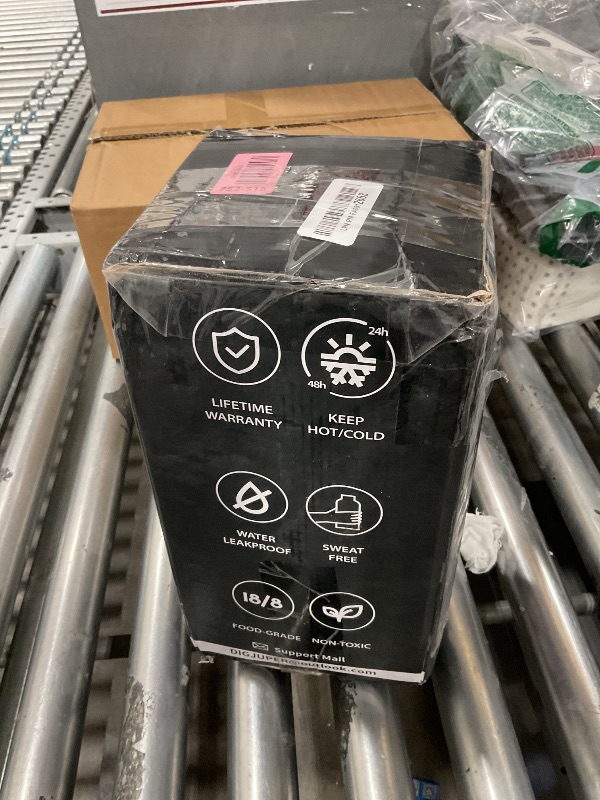 Photo 1 of 1 Gallon Water Bottle Stainless Steel - 128oz Insulated Flask Water Bottle with Sleeve Strap, Big Water Jug with Straw & Spout Lid, Gym Camping Gallon Water Bottle w/Paracord Handle, protective Boot