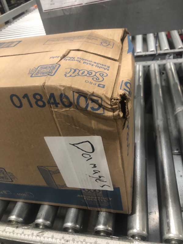 Photo 1 of Scott Professional Universal Multifold Paper Towels, Bulk (01840), Absorbency Pockets, White, 9.2"x9.4" Towel, Compressed, Compact (250 Sheets/Pack, 16 Packs/Case, 4,000 Sheet Total)