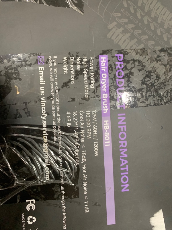 Photo 1 of **** NO FUNCTIONAL******Vincofy 7-in-1 Hair Dryer Brush and Hair Styler Set – Fast Drying, Curling, Straightening & Volumizing – Hot Air Styling Tool with No Heat Damage – for All Hair Types – Lavender