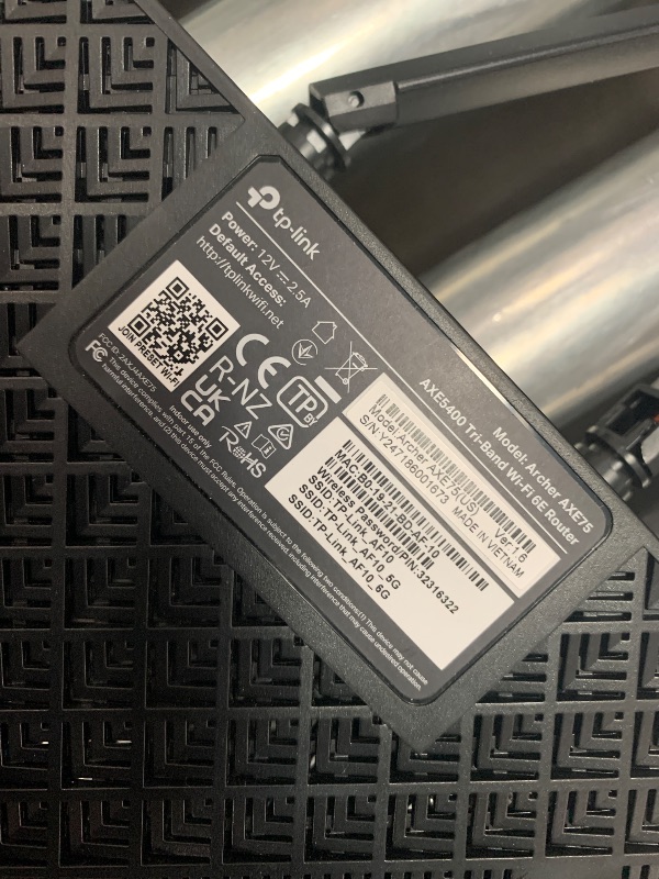 Photo 1 of *****NO FUNCTIONAL*****ONLY FOR PARTS*******TP-Link AXE5400 Tri-Band WiFi 6E Router (Archer AXE75), 2025 PCMag Editors' Choice, Gigabit Internet for Gaming & Streaming, New 6GHz Band, 160MHz, OneMesh, Quad-Core CPU, VPN & WPA3 Security