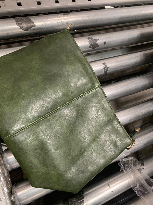 Photo 1 of *****MISSING HANDBAG***Huwzder Hobo Bags Vegan Leather Crossbody Bag Guitar Strap Shoulder Purses with Zipper Handbags for Women (Green)