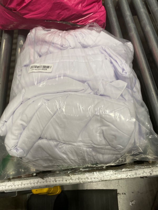 Photo 1 of 10 Pack White Table Cloth Rectangle Table Cloths for 8 Foot Rectangle Tables 60 X 126 Inch Washable Polyester Table Covers, Reusable & Wrinkle Resistant for Weddings, Parties, Events, and Everyday Use