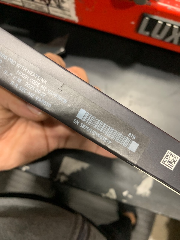 Photo 1 of ***(USED/ UNABLE TO TEST ITEM)***SAMSUNG SSD 9100 PRO with Heatsink 8TB, PCIe 5.0x4 M.2 2280, Seq. Read Speeds Up to 14,800/13,400 MB/s, Best for AI Computing, Gaming, and Heavy Duty Workstations (MZ VAP8T0CW)