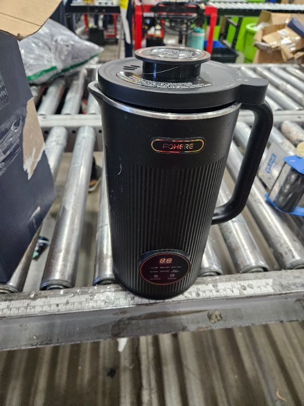 Photo 1 of *** For parts only does not power on give E2 error ** FOHERE Nut Milk Maker Machine, 6 in 1 35oz Soy Milk Maker for Homemade Almond, Oat, Soy, Baby Food, Plant-Based Milk and Dairy Free Beverages, with 12H Timer/Self-Clean/Keep Warm/Boil Water