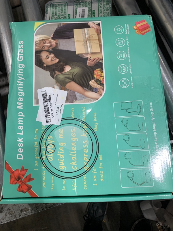 Photo 1 of 10X 20X Desk Magnifying Glass with Light and Stand, Large Magnifying Lamp with 3 Color Modes Lighted Magnifying Light for Crafts Hands Free, Upgrated Head Button Reading Magnifier for Books Sewing