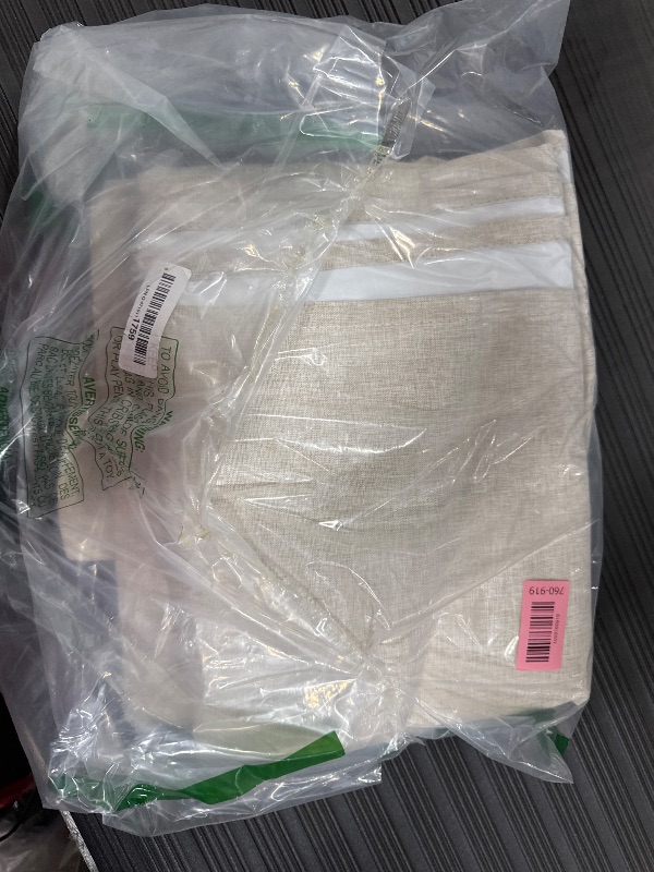 Photo 1 of 100% Blackout Curtains 84 Inch Length 2 Panels Set Farmhouse Style for Bedroom Windows/Living Room Thermal Insulated Neutral Boho Drapes Linen Blend Natural Ivory 7ft Long Hook Belt Pleated/Back Tab