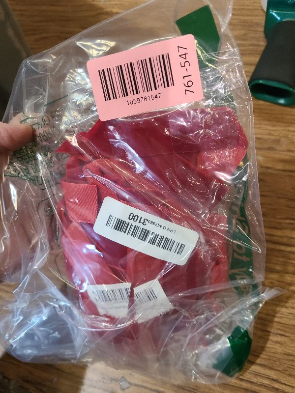 Photo 1 of 12PCS Red Velvet Bows for Christmas Tree, Bows for Christmas Tree, Garland Red Velvet Bow Ornaments for Christmastree with Gold Twist Ties(A)