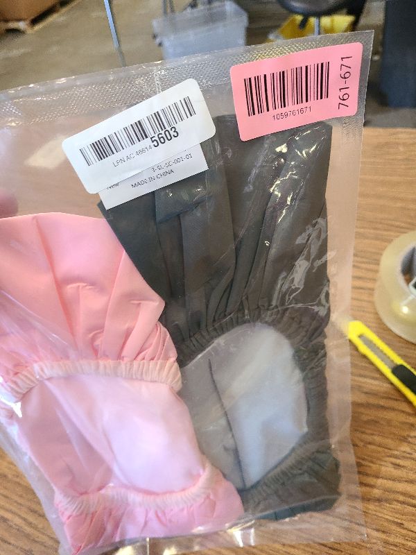 Photo 1 of 2 Pack Shower Caps for Women, Reusable Waterproof Shower Cap with Elastic Band, Thickened Waterproof Fabric Shower Bonnet for Braids, Long Hair (Pink and Green)