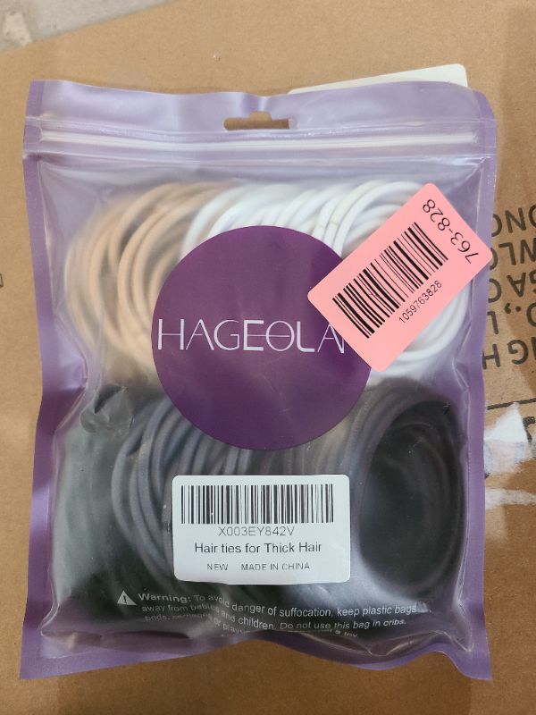 Photo 1 of 120 Pcs Neutral Colors Elastic Hair Tie, 4MM Ponytail Holders for Medium to Thick Hair No Damage Hair Accessories for Men, Women, Boys, and Girls for Long Braids