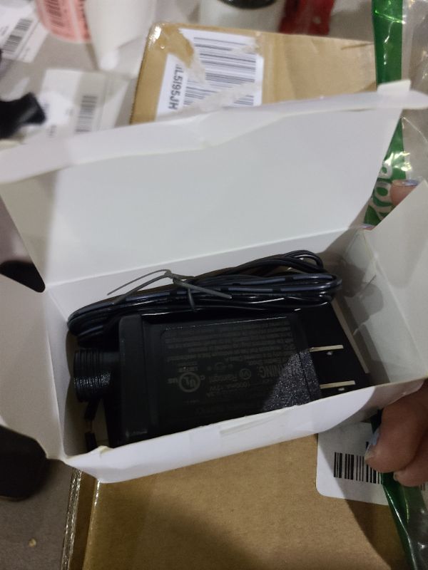 Photo 1 of 12V 12W 1A Class 2 Power Supply, AC to DC Low Voltage Transformer, IP44 Inflatable Power Adapter for LED Strip Lights, Christmas Decor Light, Indoor/Outdoor Use, UL Listed