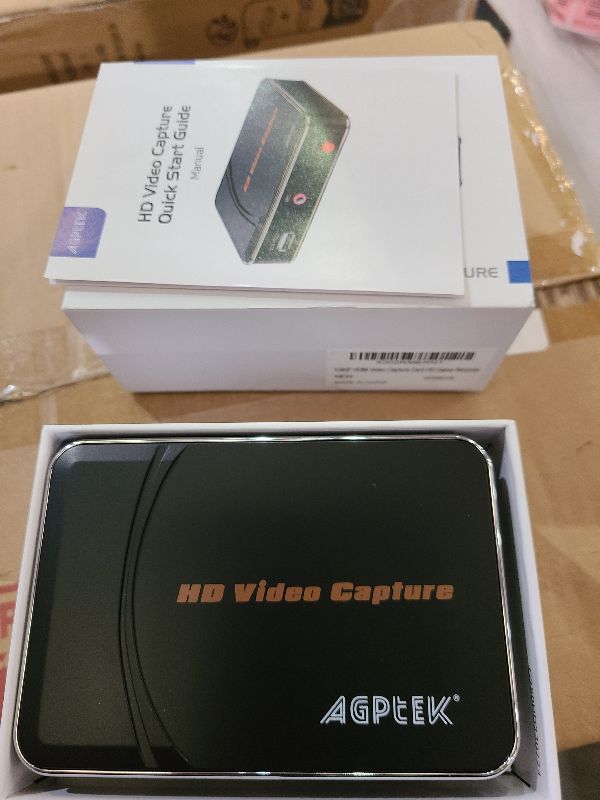 Photo 1 of 1080P HDMI Video Capture Card HD Game Recorder Compatible with Xbox One/360/ PS4/ Wii U/Nintendo Switch and Support Mic in for Commentary - No PC Required