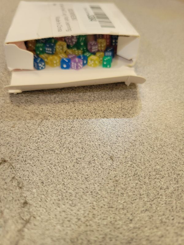 Photo 1 of 100 Pack Small Dice Set 5mm with 1 Velvet Bag - 6 Sided Mini Dice Set for Casino Night Parties & Early Elementary Math Learning (100)