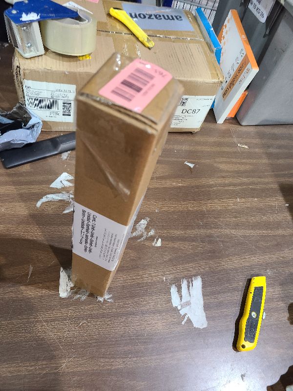 Photo 1 of Amazon Basics Easel Display Stand, Instant Floor Poster, Lightweight, Collapsible and Portable with Tripod Base, Black Steel (supports 5 pounds)