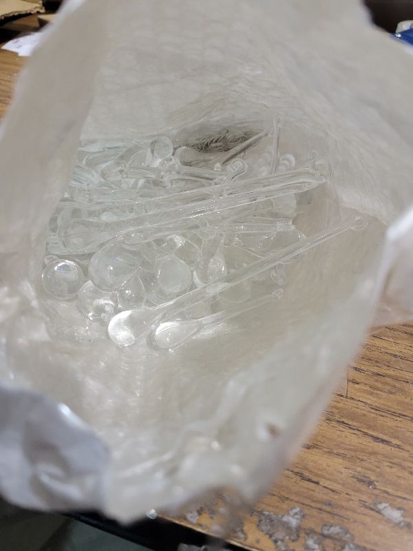 Photo 1 of 100 Pcs Teardrop Ornaments for Christmas Tree, Hanging Drop Ornaments Crystal Chandelier Pendant for Christmas Winter New Year Party and Home Decorations