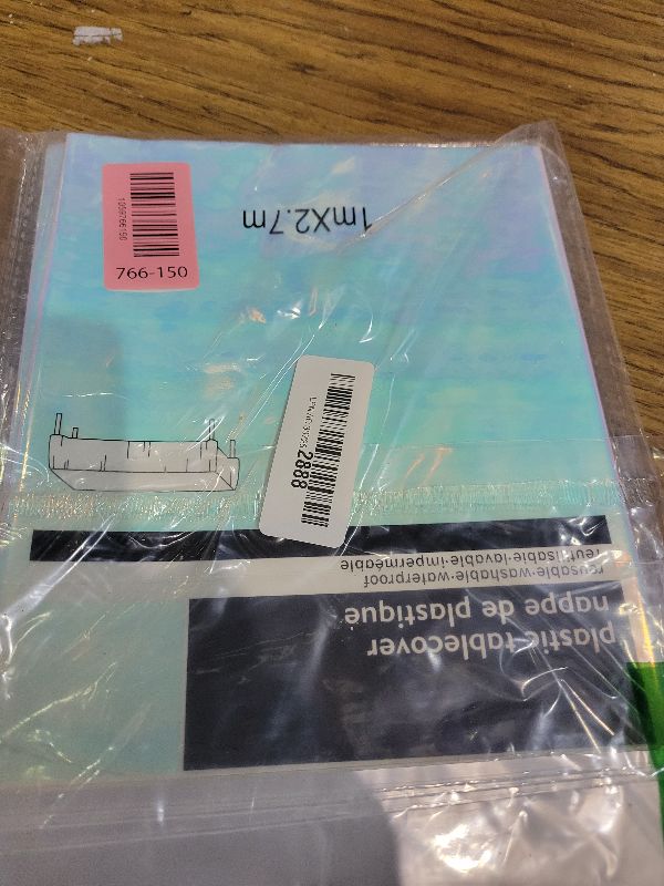 Photo 1 of 2 Pieces Iridescence White Tablecloth, 40 x 108“ Disposable Shiny Laser Table Cloth, Glitter Plastic Tablecloths, Holographic Iridescent Table Cover for Party Decoration, Wedding and Banquet