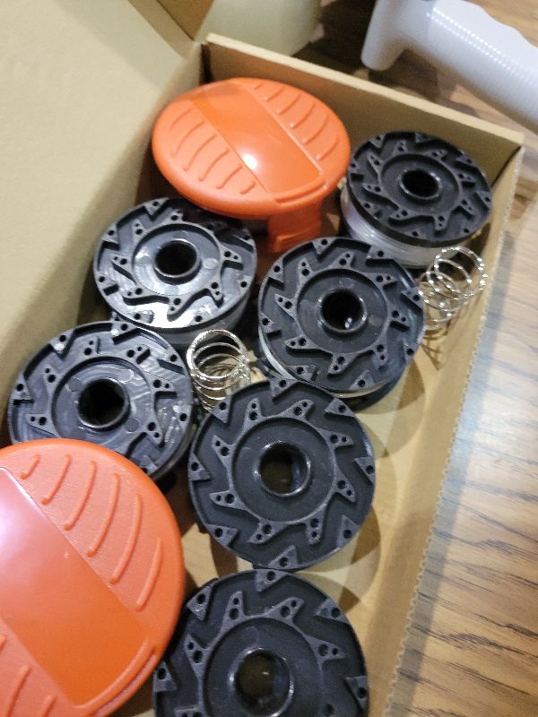 Photo 1 of 10 Pack  Eater String Compatible with Black+Decker, AF-100 0.065" Weed Wacker String Refill 240ft Automatic Feed String Trimmer Replacement Spool Line for Black&Decker(8 Spool+2 Cap+2 Spring)