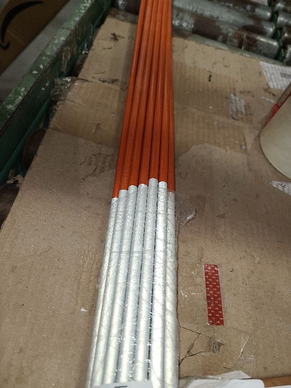 Photo 1 of 20Pcs 5/16" Driveway Marker Reflective Driveway Poles Fiberglass Snow Stakes with Reflective Tape for Easy Visibility at Night (4Ft-20Pcs-Orange)