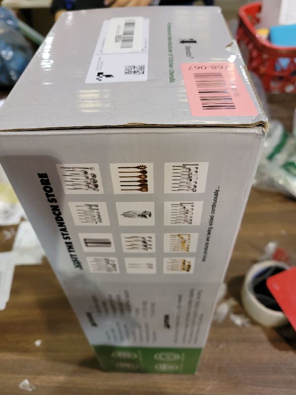 Photo 1 of 18/10 Stainless Steel Cooking Utensils Set - 16 PCS All Metal Serving Utensils, Kitchen Tools - Whisk, Masher, Fork, Tongs, Solid/Slotted Spoon, Spatula, Turner, Ladle, Skimmer, Pasta, Large Spoon Set