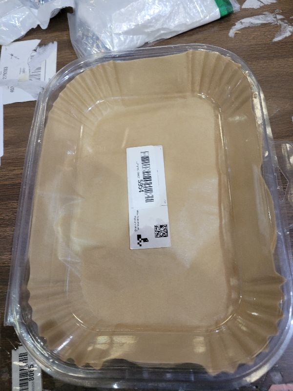 Photo 1 of 200PCS Air Fryer Liners for Ninja: Higher Non-Stick Disposable Parchment Paper Liner for Ninja DZ201/DZ401 Dual Airfryer Baking - Food Grade Ninja Air fryer Accessories (Rectangle - 8.6 x 5.5 inch)