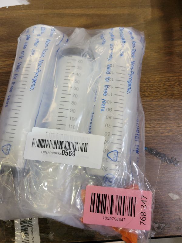 Photo 1 of 150ml Large Syringes for Liquid, Oral, Scientific Labs, Measurement, Dispensing, with Cap- 3 Pack 150 ml Syringe
