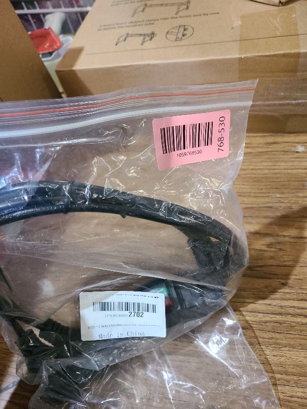 Photo 1 of 2 Way Extension Cord with On/Off LED Switch, Fiabtool 3 Prong Extension Cord Splitter, Heavy Duty Plug Splitter, SJTW 18AWG 10A/125V, Indoor Use (3.28 Ft, Black)