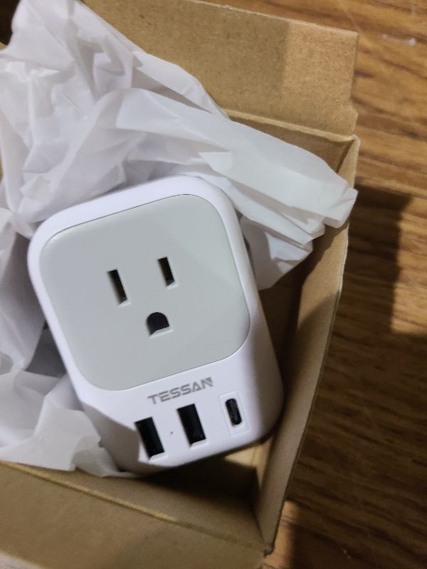 Photo 1 of 2 Pack European Plug Adapter USB C, TESSAN US to Europe Adapter 4 Outlets 3 USB Charger, Type C International Power Adaptor to Italy Spain France Portugal Iceland Germany, Europe Travel Essentials