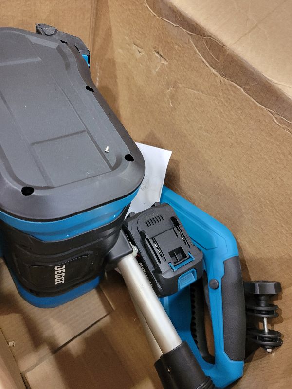 Photo 1 of 17-Inch Cordless Snow Shovel with Wheels, 9000mAh Brushless Electric Snow Blower Battery Powered, 20-30 Ft Snow Thrower Distance&Adjustable Plate, Snow Removal for Driveway Deck Sidewalks