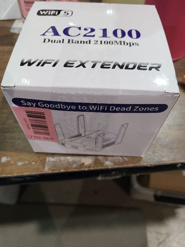 Photo 1 of 2025 AC2100 WiFi Extender - WiFi Extender Signal Booster with Gigabit Ethernet Port, WiFi Booster Dual-Band(5.8G&2.4G) Coverage to 12888 sp.ft, Faster Speed, Compatible with Multiple Devices