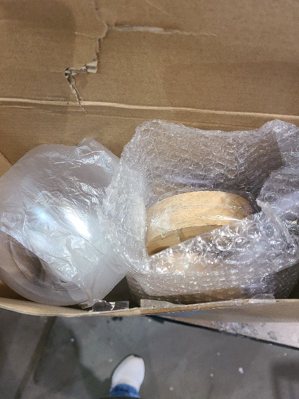 Photo 1 of 3 Pcs Christmas DIY Snow Globes Water Globe with 3 LED Light Base Wooden Stand and 2 Fake Snow Bulk 5'' Clear Plastic Snow Globe Kit Waterproof Screw Off Cap for Xmas Winter DIY Craft(Gradual Color)